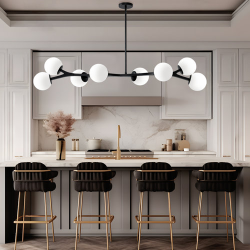 Mercer41 Mardith 8 Light Dimmable Kitchen Island Pendant & Reviews